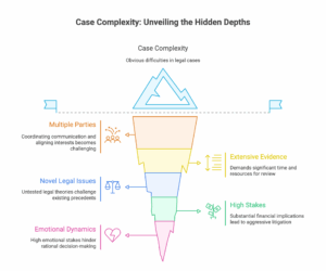 case complexity, settlement process, timeline