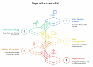 waxed floors, department store, personal injury